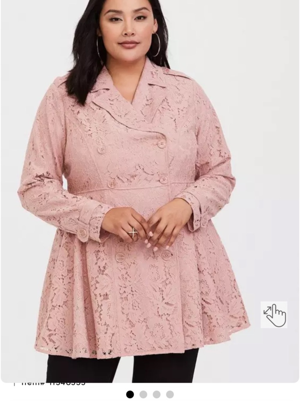 torrid Dusty Blush Lace jacket